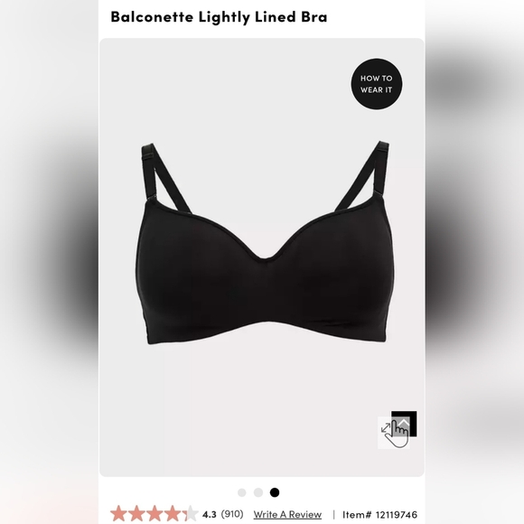 Torrid Curve Black Balconette Lightly Lined Bra  Back Smoothing Comfort 40DD 40E - Picture 2 of 9